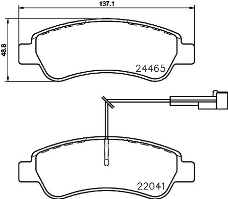 Set placute frana Brembo P 61 125