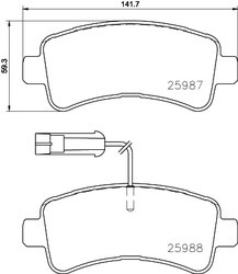 Set placute frana Brembo P 61 130