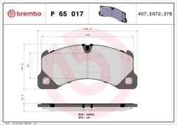 Set placute frana Brembo P 65 017