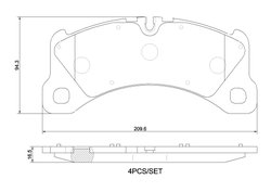 Set placute frana Brembo P 65 047