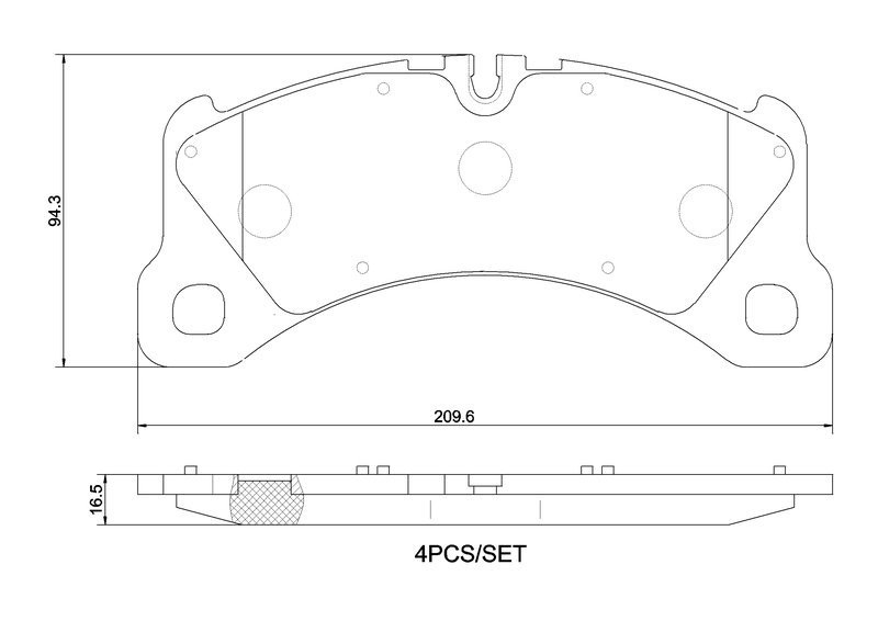 SET PLACUTE FRANA BREMBO P 65 047 - Compatibil cu PORSCHE