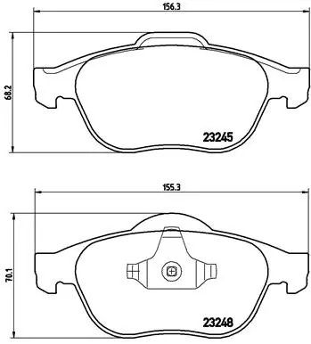 SET PLACUTE FRANA BREMBO P 68 032 - Compatibil cu RENAULT