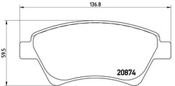 Set placute frana Brembo P 68 034