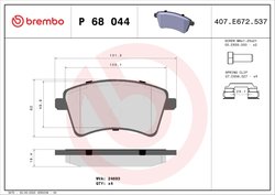 Set placute frana Brembo P 68 044