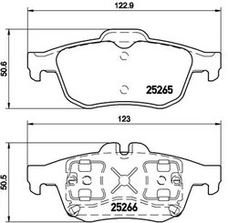 SET PLACUTE FRANA BREMBO P 68 057 - Compatibil cu RENAULT