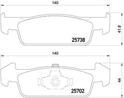 Set placute frana Brembo P 68 060