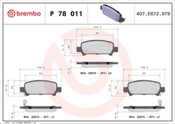 Set placute frana Brembo P 78 011