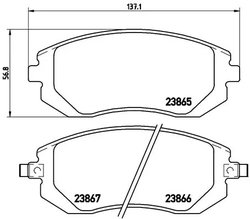 SET PLACUTE FRANA BREMBO P 78 013 - Compatibil cu SUBARU, TOYOTA
