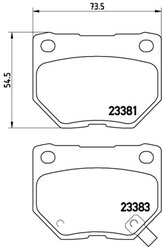 Set placute frana Brembo P 78 016