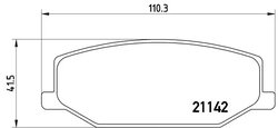 Set placute frana Brembo P 79 001