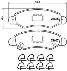 SET PLACUTE FRANA BREMBO P 79 015 - Compatibil cu OPEL, SUBARU, SUZUKI, VAUXHALL