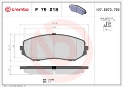 Set placute frana Brembo P 79 018