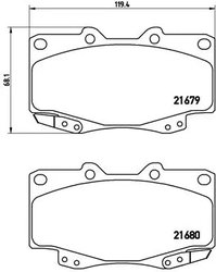 Set placute frana Brembo P 83 069