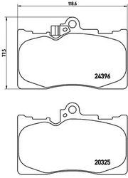 Set placute frana Brembo P 83 072