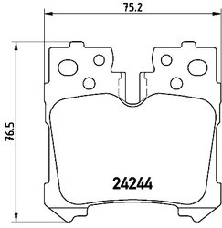 Set placute frana Brembo P 83 076
