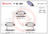 SET PLACUTE FRANA BREMBO P 83 080 - Compatibil cu TOYOTA
