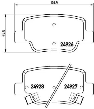 SET PLACUTE FRANA BREMBO P 83 114 - Compatibil cu TOYOTA