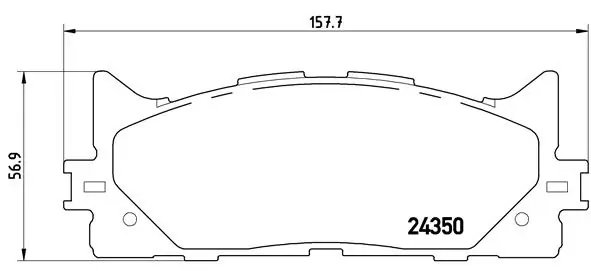 SET PLACUTE FRANA BREMBO P 83 117 - Compatibil cu DAIHATSU, LEXUS, TOYOTA, TOYOTA (GAC)