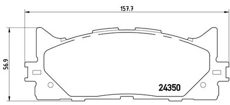 SET PLACUTE FRANA BREMBO P 83 117 - Compatibil cu DAIHATSU, LEXUS, TOYOTA, TOYOTA (GAC)