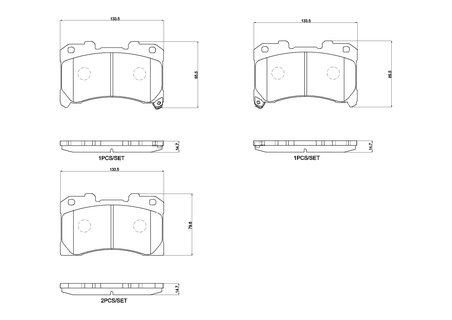 Set placute frana Brembo P 83 184