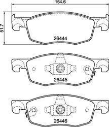 Set placute frana Brembo P 83 185