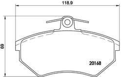 Set placute frana Brembo P 85 011