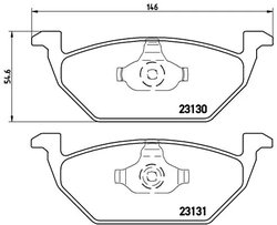 Set placute frana Brembo P 85 041