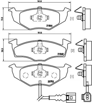Set placute frana Brembo P 85 071