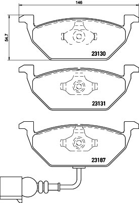 SET PLACUTE FRANA BREMBO P 85 072 - Compatibil cu AUDI, MG, MG (SAIC), ROEWE (SAIC), SEAT, SKODA, VW, VW (FAW), VW (SVW), ZHONGH