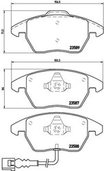 SET PLACUTE FRANA BREMBO P 85 075X - Compatibil cu AUDI, SEAT, SKODA, SKODA (SVW), SPYKER, VW, VW (FAW), VW (SVW)