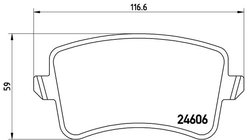 Set placute frana Brembo P 85 099