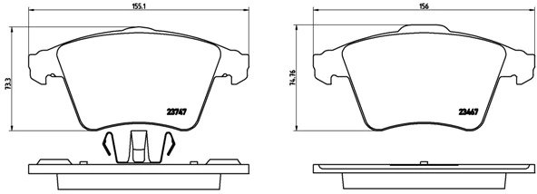 Set placute frana Brembo P 85 106