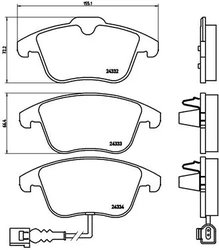 Set placute frana Brembo P 85 112