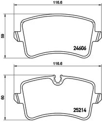SET PLACUTE FRANA BREMBO P 85 119 - Compatibil cu AUDI, AUDI (FAW), PORSCHE