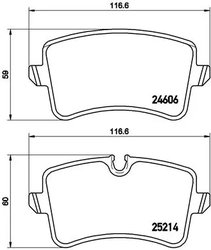 Set placute frana Brembo P 85 120