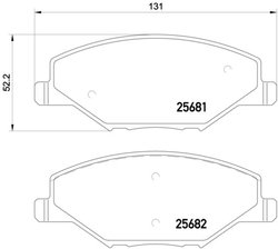 Set placute frana Brembo P 85 121X