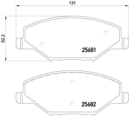 SET PLACUTE FRANA BREMBO P 85 121X - Compatibil cu SKODA, VW