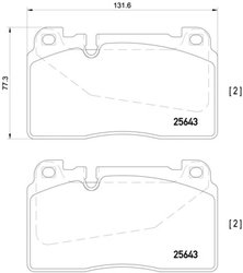 Set placute frana Brembo P 85 123