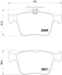 Set placute frana Brembo P 85 124X