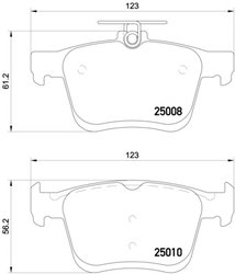 Set placute frana Brembo P 85 125
