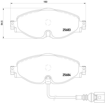 Set placute frana Brembo P 85 126E