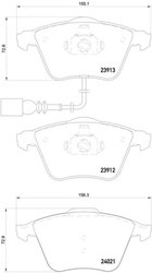 Set placute frana Brembo P 85 129
