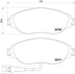 Set placute frana Brembo P 85 131X