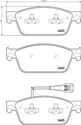 Set placute frana Brembo P 85 141