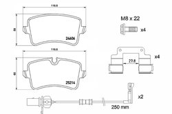 SET PLACUTE FRANA BREMBO P 85 157 - Compatibil cu AUDI
