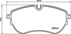 Set placute frana Brembo P 85 173