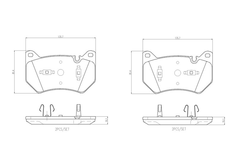 SET PLACUTE FRANA BREMBO P 85 181 - Compatibil cu AUDI