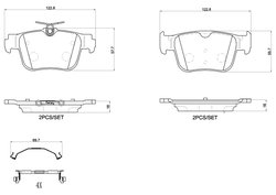 Set placute frana Brembo P 85 184