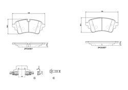 Set placute frana Brembo P 85 186