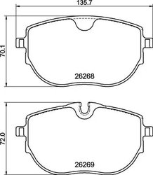 Set placute frana Brembo P 85 187